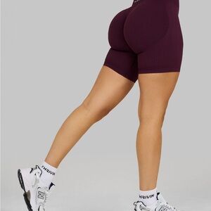 Thrivin Women's Athletic Burgundy Shorts